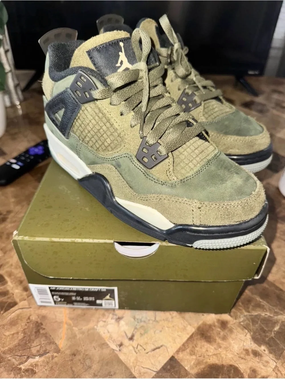 Jordan Men’s Sneakers in Olive Green and Black